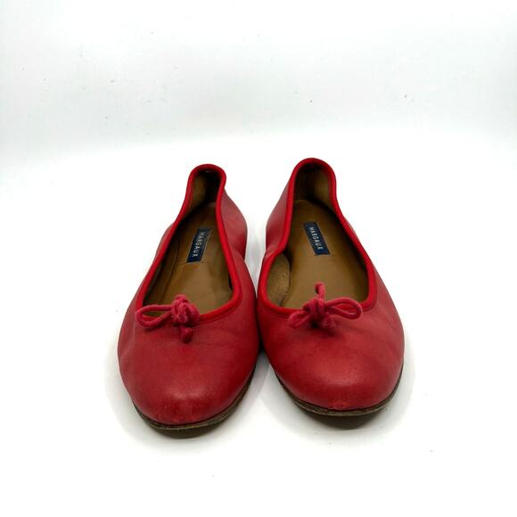Margaux The Demi Scarlet Red Nappa Leather Ballet Flats Women's 7 US - Picture 4 of 9